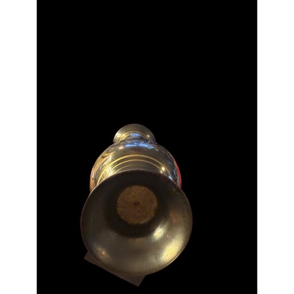 Vintage Etched Brass Vase 15" tall; floral motifs - Picture 8 of 13